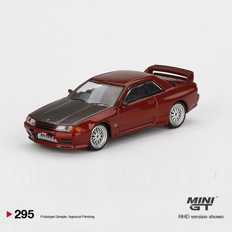 미니 GT 1:64 모델 자동차 닛산 GT-R R32 BBS 휠 합금 다이 캐스트 차량-RHD 레드 펄